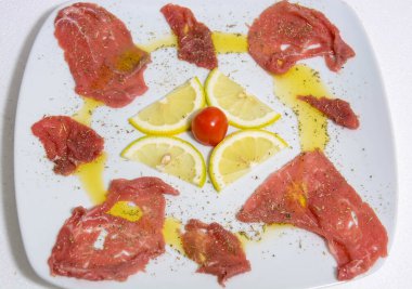 Lezzetli İtalyan yemeklerinin yakın plan görüntüsü