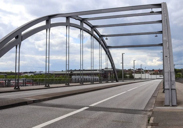 Empty Bridge Streets Kiel Germany Corona — Stok fotoğraf