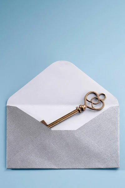 Key Envelope Background Close — Stock Photo, Image