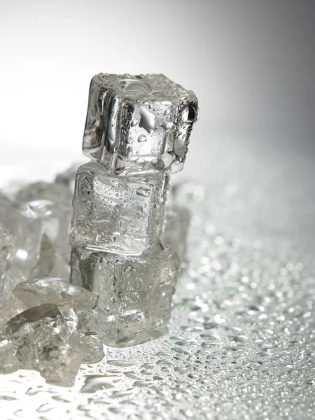 Wet Ice Cubes Close — Stock Photo, Image