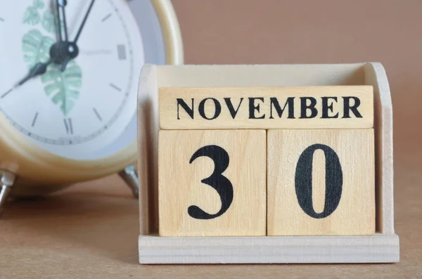 Houten Kalender Met November Maand Planningsconcept — Stockfoto