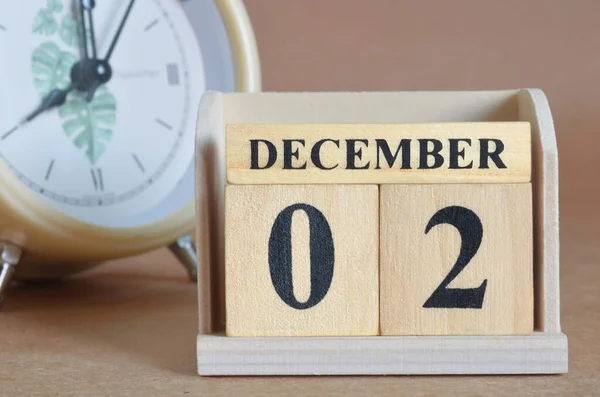 Wooden Calendar December Month Planning Concept — Stock Photo, Image