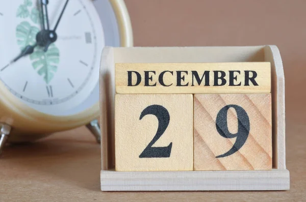 Holzkalender Mit Dezember Monat Planungskonzept — Stockfoto