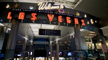 Interior of Terminal D at McCarran International Airport (LAS)  