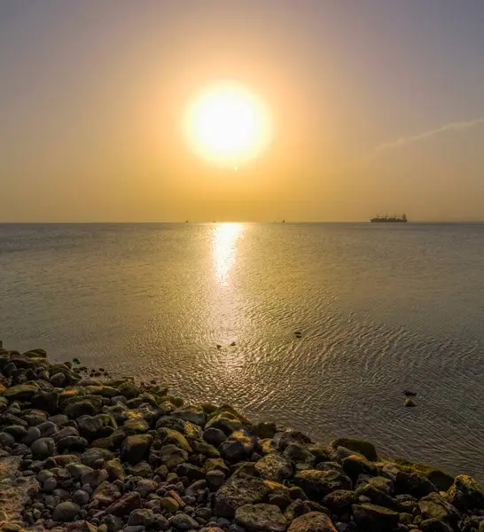 Vacker Utsikt Över Solnedgången Djibouti — Stockfoto