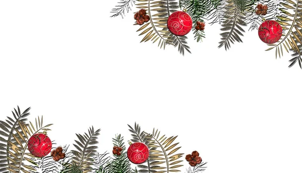Крупним Планом Знімок Святкового Нового Року Різдвяного Декору Фону — стокове фото