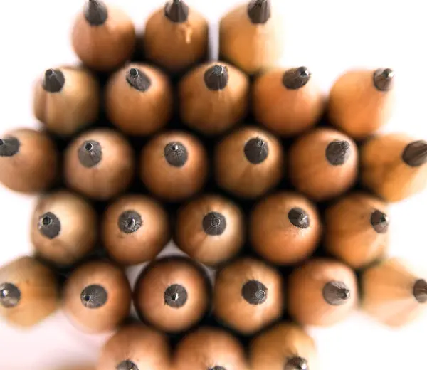 Viele Bleistifte Mit Scharfen Stiften — Stockfoto