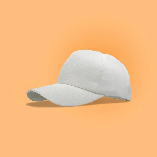 Moda Spor Şapkası Turuncu Arka Planda — Stok fotoğraf
