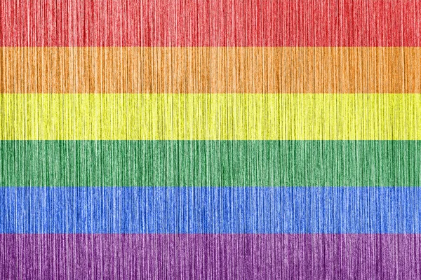 Rainbow Lgbtq Gay Pride Flag Scratched Metal Texture — стокове фото