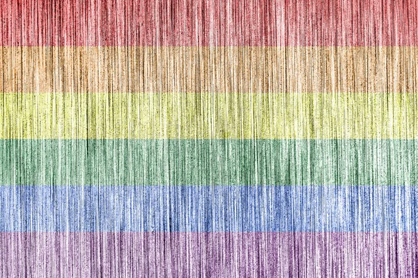 Rainbow Lgbtq Gay Pride Flag Scratched Metal Texture — Foto Stock