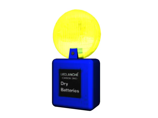 Bateria Niebieskim Światłem — Zdjęcie stockowe