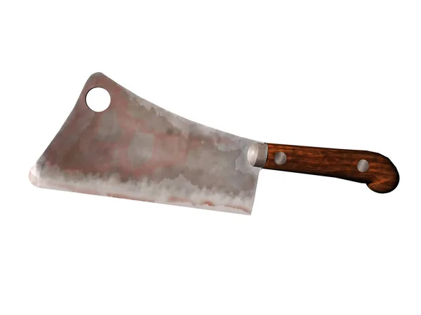 Cuchillo Carnicero Aislado Sobre Fondo Blanco —  Fotos de Stock