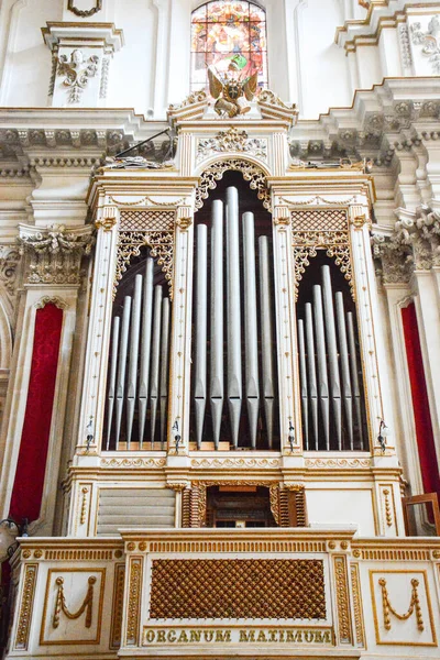 Instrumento Musical Órgão Tubo Antigo — Fotografia de Stock