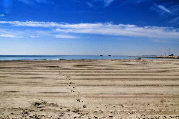 Солнечный День Пляже Санта Пола Аликанте — стоковое фото