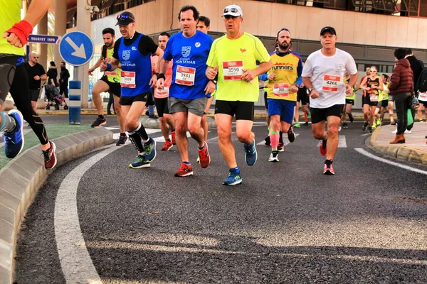 Santa Pola Spanien Januar 2019 Teilnehmer Des Halbmarathons Des Fischerdorfes — Stockfoto