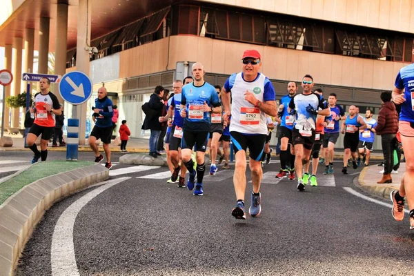 Santa Pola Espagne Janvier 2019 Coureurs Dans Demi Marathon Village — Photo
