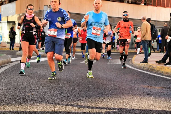 Santa Pola Espagne Janvier 2019 Coureurs Dans Demi Marathon Village — Photo