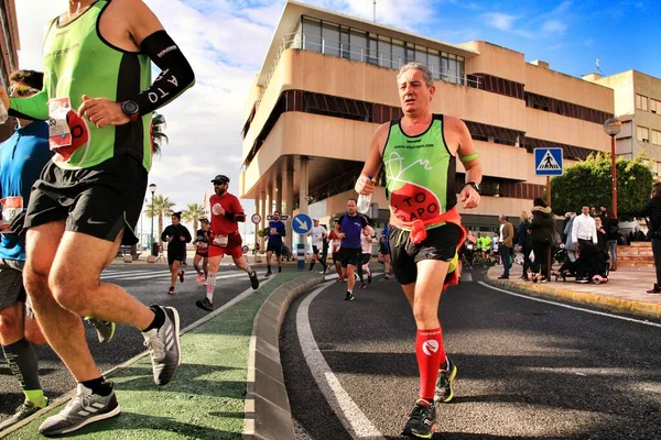 Santa Pola Spanje Januari 2019 Lopers Halve Marathon Van Het — Stockfoto