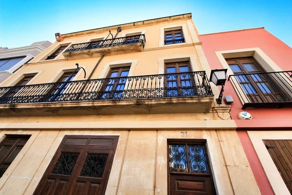 Old Colorful Majestic Facades Elche — Stock Photo, Image