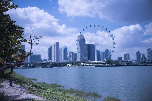 Stadsbild Singapore Bakgrund — Stockfoto