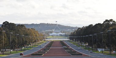 Anzak Savaş Anıtı Müzesi Canberra Avustralya Panorama görünümünü