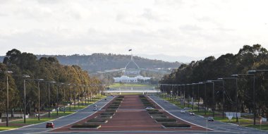 Panorama view of Anzac war memorial museum in Canberra Australia clipart