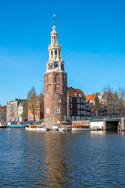 Amsterdam, Hollanda 'dan şehir manzarası   