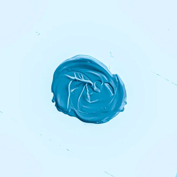 Blue Brush Stroke Makeup Smudge Closeup Beauty Cosmetics — Stock Photo, Image