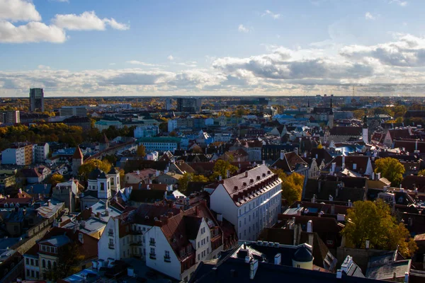 Widok Tallinn Widok Budynki Architekturę Zewnątrz Starego Miasta Tallinie — Zdjęcie stockowe