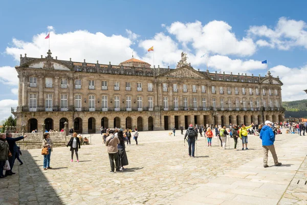 Pazo Raxoi Spanya Nın Santiago Compostela Şehrinde Bulunan Neoklasik Bir — Stok fotoğraf