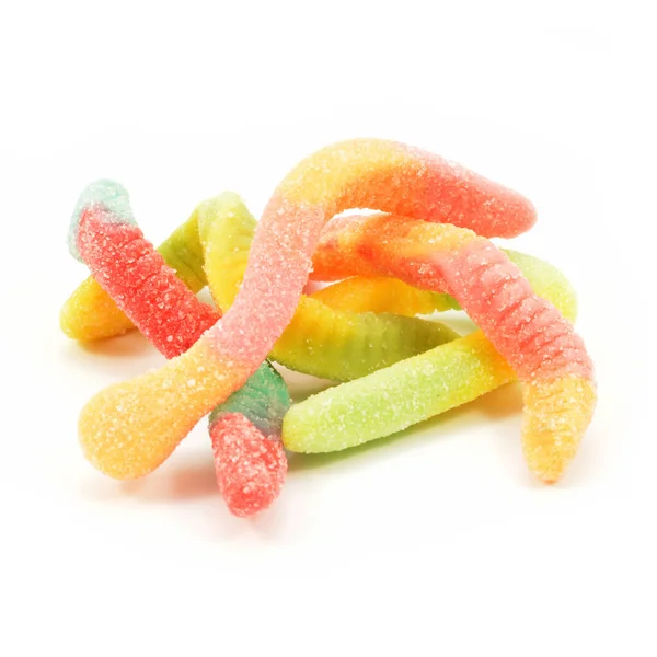 Sour Gummy Worms Close — Stock Photo, Image