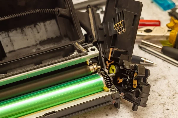 Cartucho Desmontado Impressora Laser — Fotografia de Stock