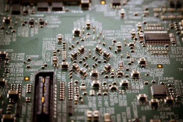 Close Shot Electric Circuit Board Background — Stock Photo, Image