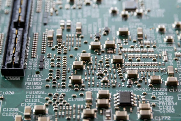 Close Shot Electric Circuit Board Background — Stock Photo, Image