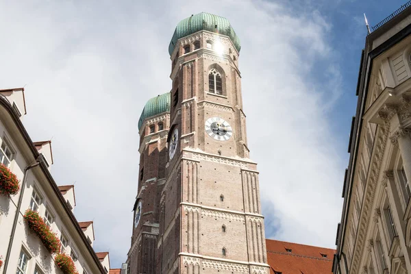 Berömda Katedralen Frauenkirche München Bayern Tyskland — Stockfoto