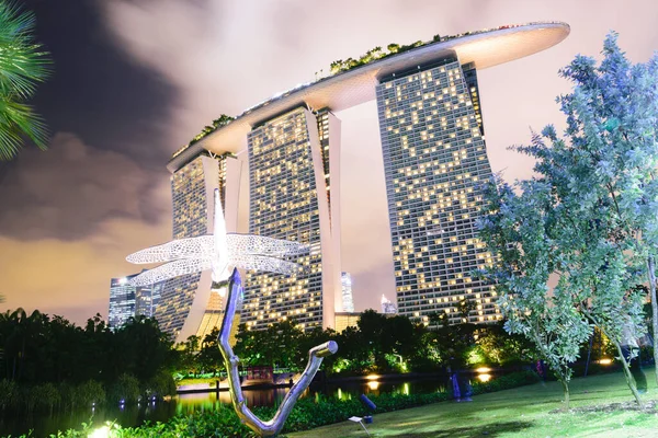 Widok Budynków Zabytków Biznesowej Singapuru — Zdjęcie stockowe