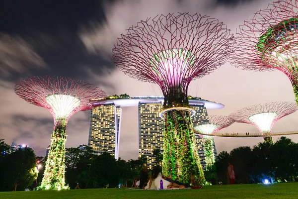 stock image View, buildings and landmarks of Singapore Central Business.