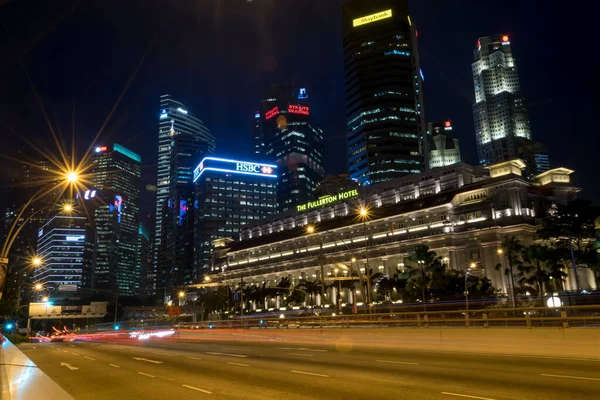 Δες Την Κεντρική Επιχειρηματική Κτίρια Και Αξιοθέατα Της Σιγκαπούρης — Φωτογραφία Αρχείου