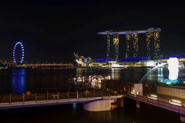 Widok Centrum Biznesu Budynki Zabytki Singapuru — Zdjęcie stockowe