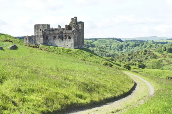 Beautiful View Crichton Castle Ruins Midlothian — Stock Photo, Image