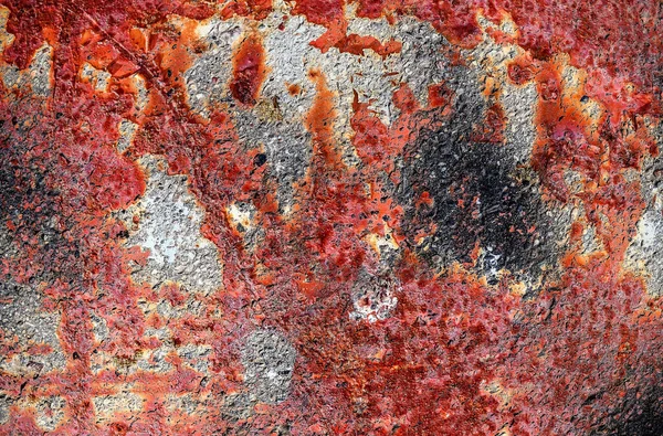 Detailed Close Surface Rusty Metal Asphalt Lots — Stockfoto