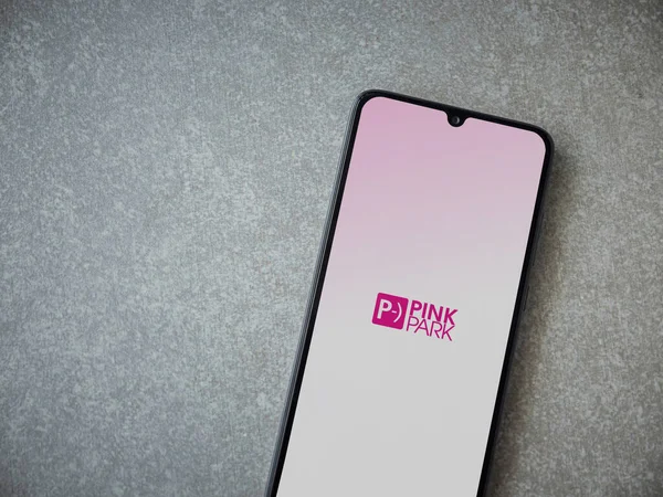 Pink Park App Launch Screen Logo Display Black — Fotografia de Stock