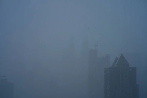 Pesado Paisaje Niebla Del Centro Kuala Lumpur —  Fotos de Stock