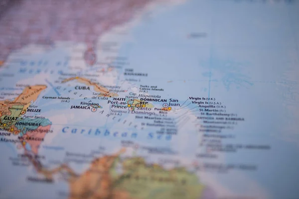 Dominican Republic Colorful Blurry Map Lucayan Archipelago — Photo
