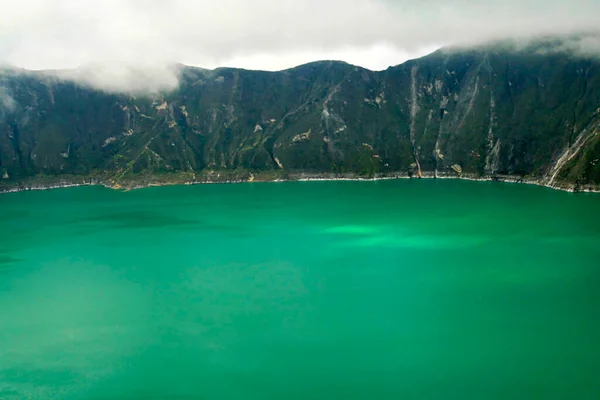 Lago Lleno Quilotoa Caldera Andes Ecuatorianos Ecuador —  Fotos de Stock