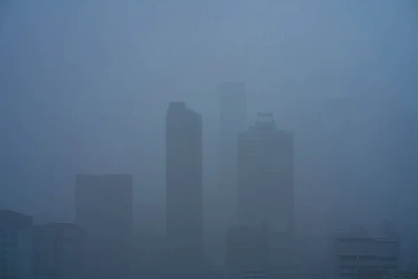 Heavy Fog Landscape Kuala Lumpur City Center Traveling Asia Concept — Stock Photo, Image