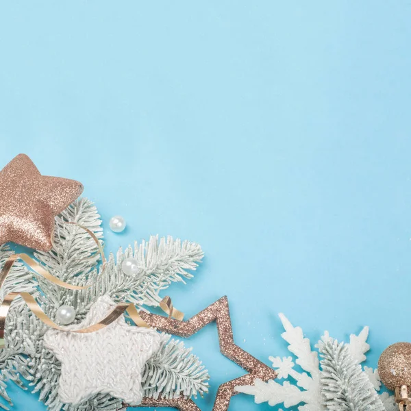 Крупным Планом Праздничный Новый Год Рождественский Декор Фона — стоковое фото