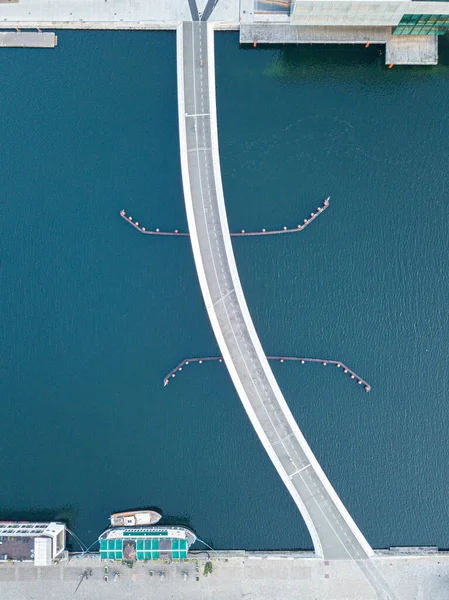 Сучасний Міст Лілль Langebro Копенгагені Данія — стокове фото