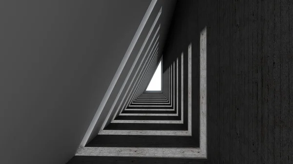 Darstellung Der Abstrakten Dreiecksform Tunnelhintergrund — Stockfoto