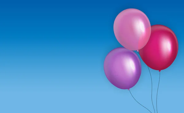 彩色光泽氦气球背景组 周年纪念 庆祝派对装饰的气球套装 — 图库照片
